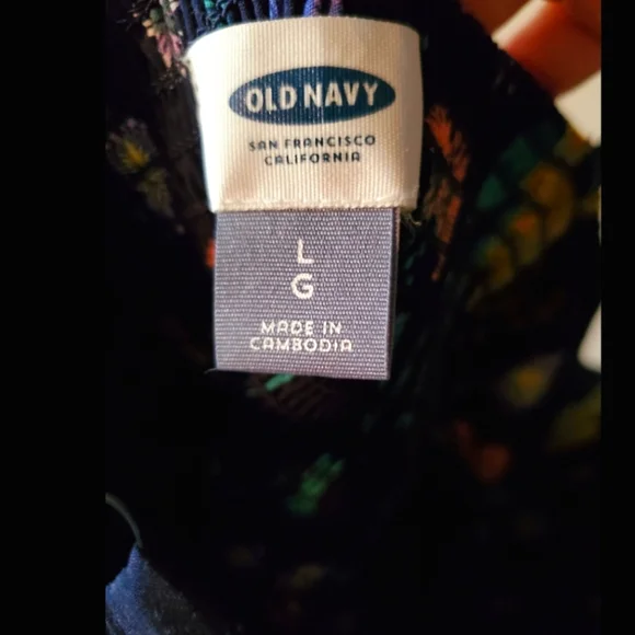 EUC Old Navy Floral Colorful Summer Swing Sun Dress L - Picture 5 of 5